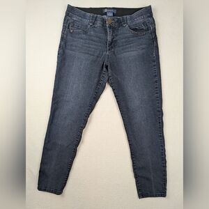 Democracy "Ab" Solution Mid-rise Medium Wash Skinny Ankle Jeans Sz 12